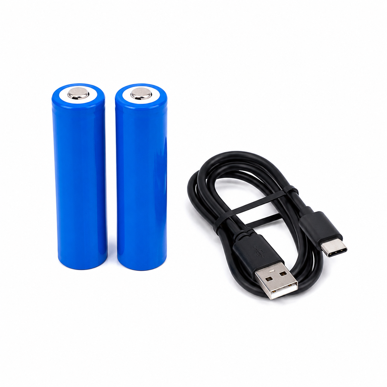 Free Batteries + USB-C Cable